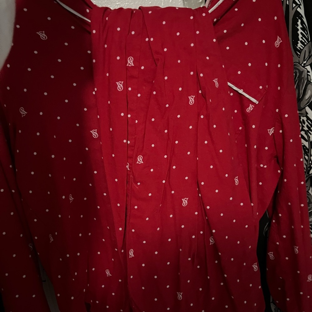 Victoria's Secret Red Polka Dot Pajama Set